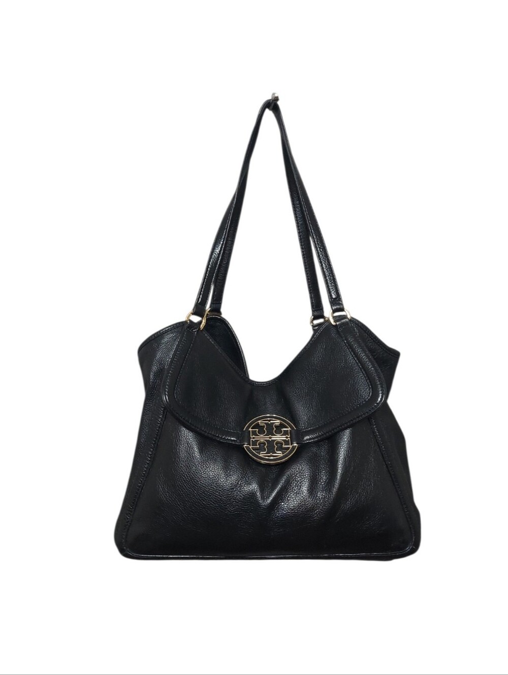 Tory Burch Amanda Easy Tote Leather Shoulder Bag Great Conditoon W/ Gold Tone HW